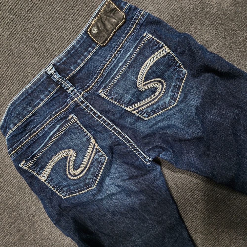 Silver Co. Berkley Jeans Womens 27x30 Blue Denim Cotton Stretch Straight Leg 90s